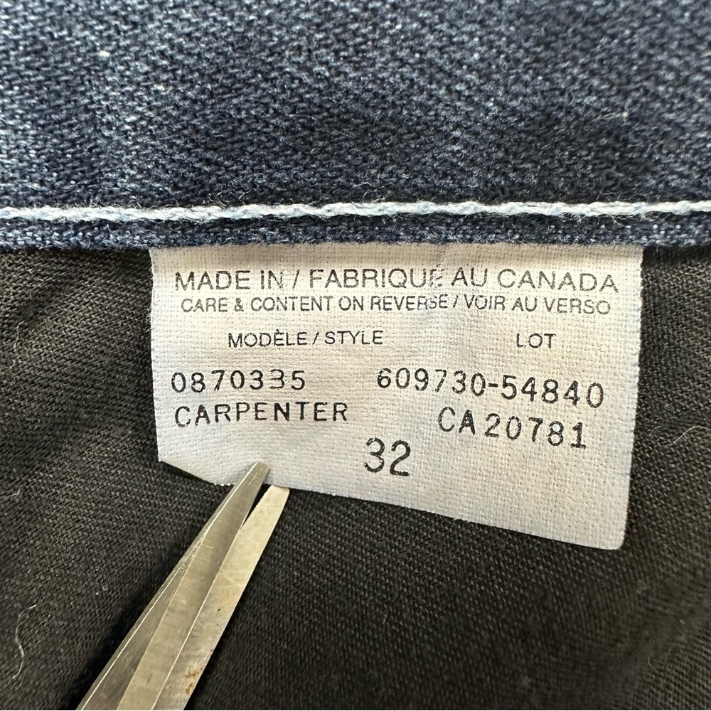 90s Vintage Hilfiger men denim carpenter jeans Size 32in Inseam 31.5in - Picture 5 of 15